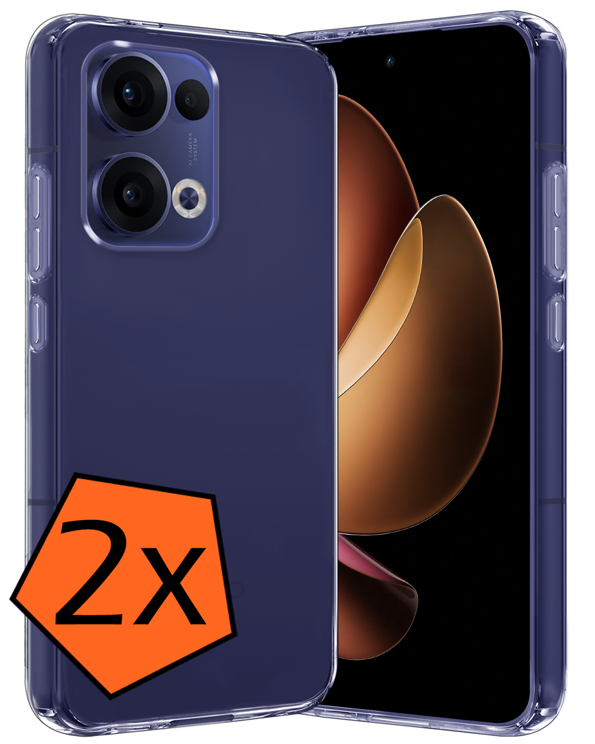 Nomfy Nomfy Oppo Reno13 Hoesje Siliconen - Transparant - 2 PACK