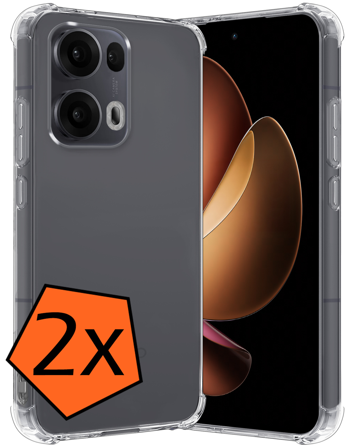 Nomfy Nomfy Oppo Reno13 Pro Hoesje Shockproof - Transparant - 2 PACK