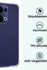 Forterra Forterra Oppo Reno13 Hoesje Shockproof - Transparant - 2 PACK