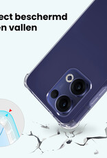 Forterra Forterra Oppo Reno13 Hoesje Shockproof - Transparant - 2 PACK