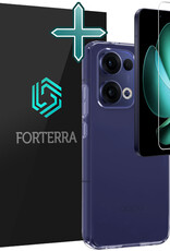 Forterra Forterra Oppo Reno13 Hoesje Siliconen Met Screenprotector - Transparant