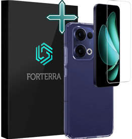 Forterra Forterra Oppo Reno13 Hoesje Siliconen Met Screenprotector - Transparant