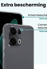 Forterra Forterra Oppo Reno13 Pro Hoesje Siliconen - Transparant - 2 PACK
