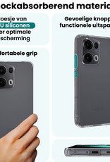 Forterra Forterra Oppo Reno13 Pro Hoesje Siliconen Met 2x Screenprotector - Transparant