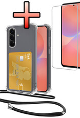 NoXx NoXx Samsung Galaxy A36 Hoesje Pashouder met Koord Met Screenprotector