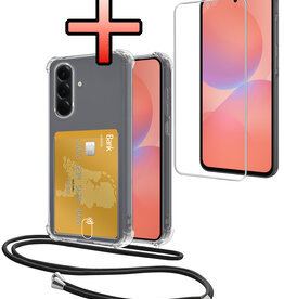 NoXx NoXx Samsung Galaxy A36 Hoesje Pashouder met Koord Met Screenprotector