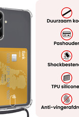 NoXx NoXx Samsung Galaxy A36 Hoesje Pashouder met Koord Met Screenprotector