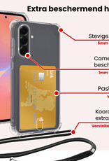 NoXx NoXx Samsung Galaxy A36 Hoesje Pashouder met Koord Met 2x Screenprotector