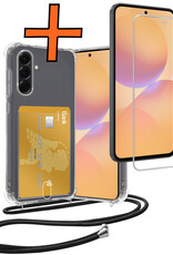 Nomfy Nomfy Samsung Galaxy A36 Hoesje Pashouder met Koord Met Screenprotector