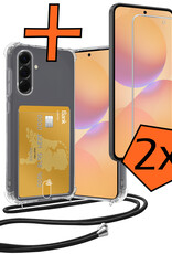 Nomfy Nomfy Samsung Galaxy A36 Hoesje Pashouder met Koord Met 2x Screenprotector