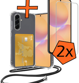 Nomfy Nomfy Samsung Galaxy A36 Hoesje Pashouder met Koord Met 2x Screenprotector