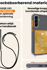Nomfy Nomfy Samsung Galaxy A36 Hoesje Pashouder met Koord Met 2x Screenprotector