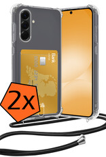 Nomfy Nomfy Samsung Galaxy A56 Hoesje Pashouder met Koord - 2 PACK