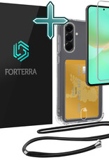 Forterra Forterra Samsung Galaxy A36 Hoesje Pashouder met Koord Met Screenprotector
