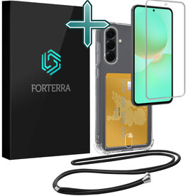 Forterra Forterra Samsung Galaxy A36 Hoesje Pashouder met Koord Met Screenprotector
