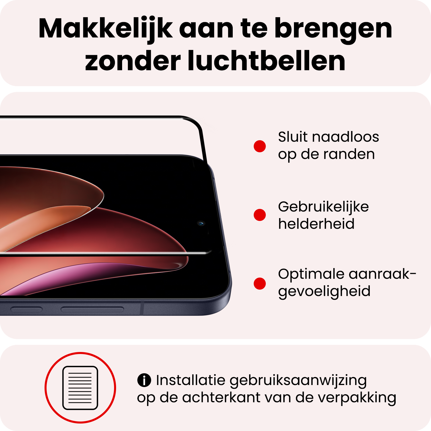NoXx NoXx Oppo Reno13 Pro Hoesje Siliconen Met Screenprotector - Transparant