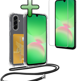 BASEY. BASEY. Samsung Galaxy A26 Hoesje Pashouder met Koord Met Screenprotector