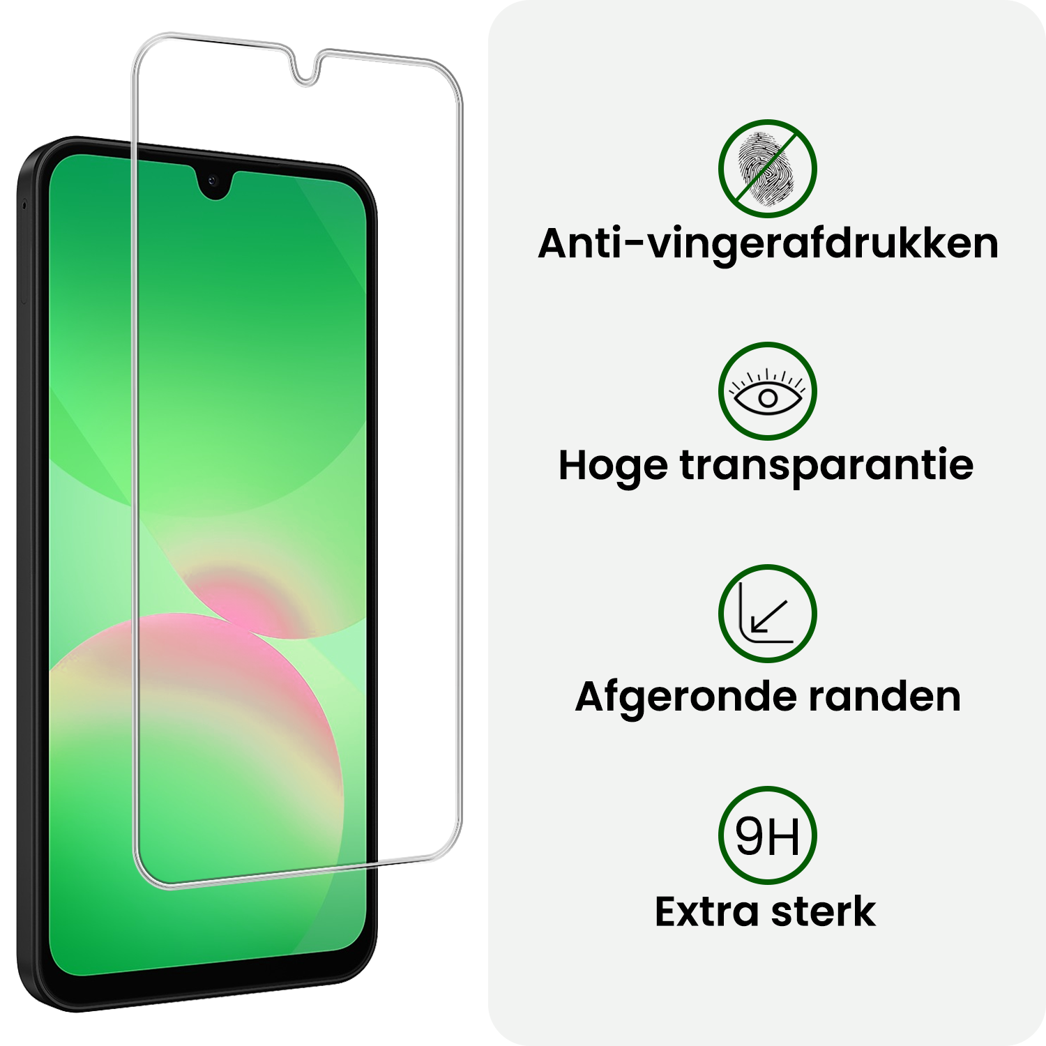 BASEY. BASEY. Samsung Galaxy A26 Hoesje Pashouder met Koord Met Screenprotector