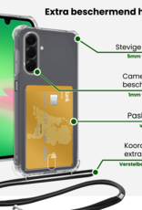 BASEY. BASEY. Samsung Galaxy A26 Hoesje Pashouder met Koord Met 2x Screenprotector