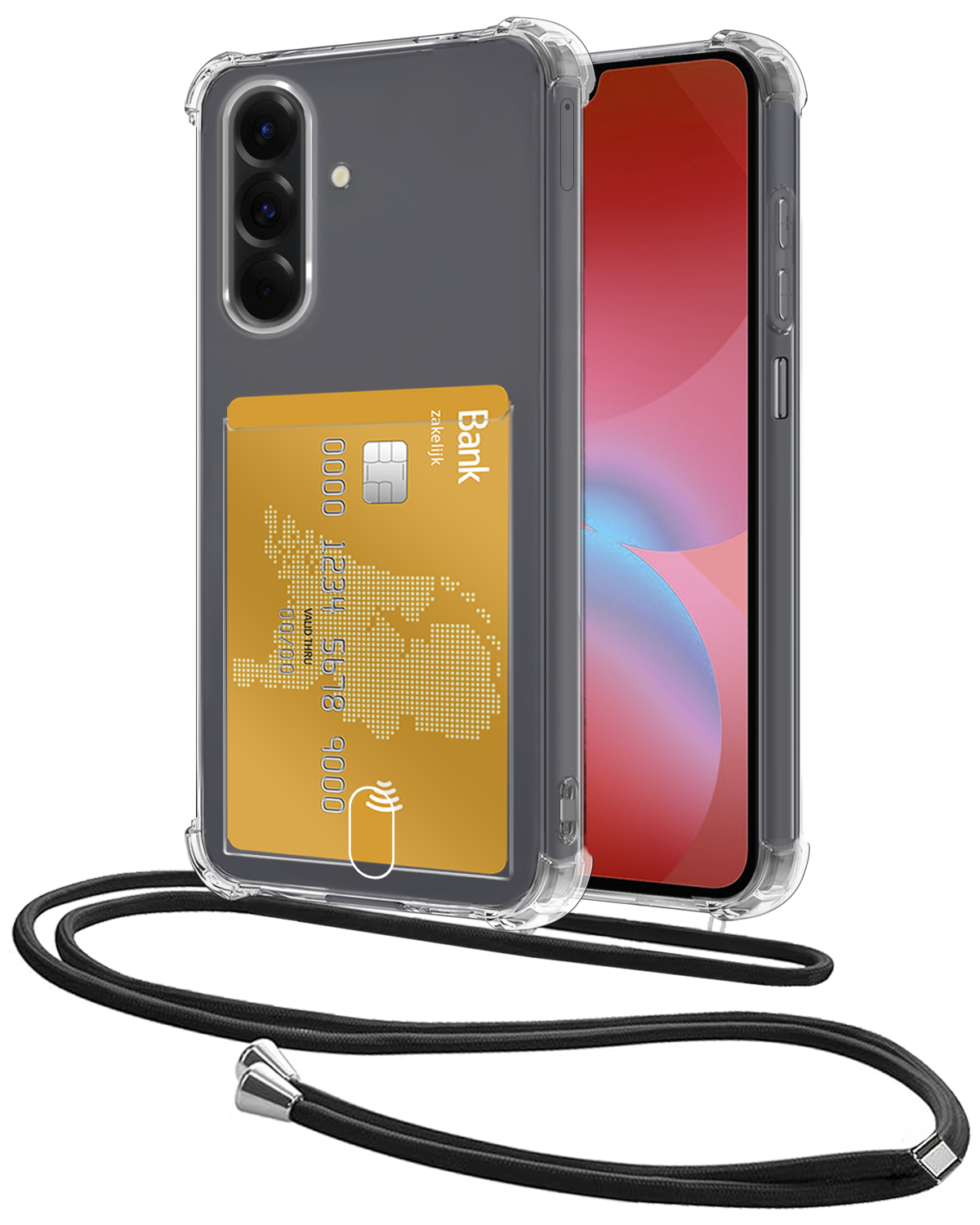NoXx NoXx Samsung Galaxy A26 Hoesje Pashouder met Koord