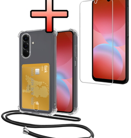 NoXx NoXx Samsung Galaxy A26 Hoesje Pashouder met Koord Met Screenprotector