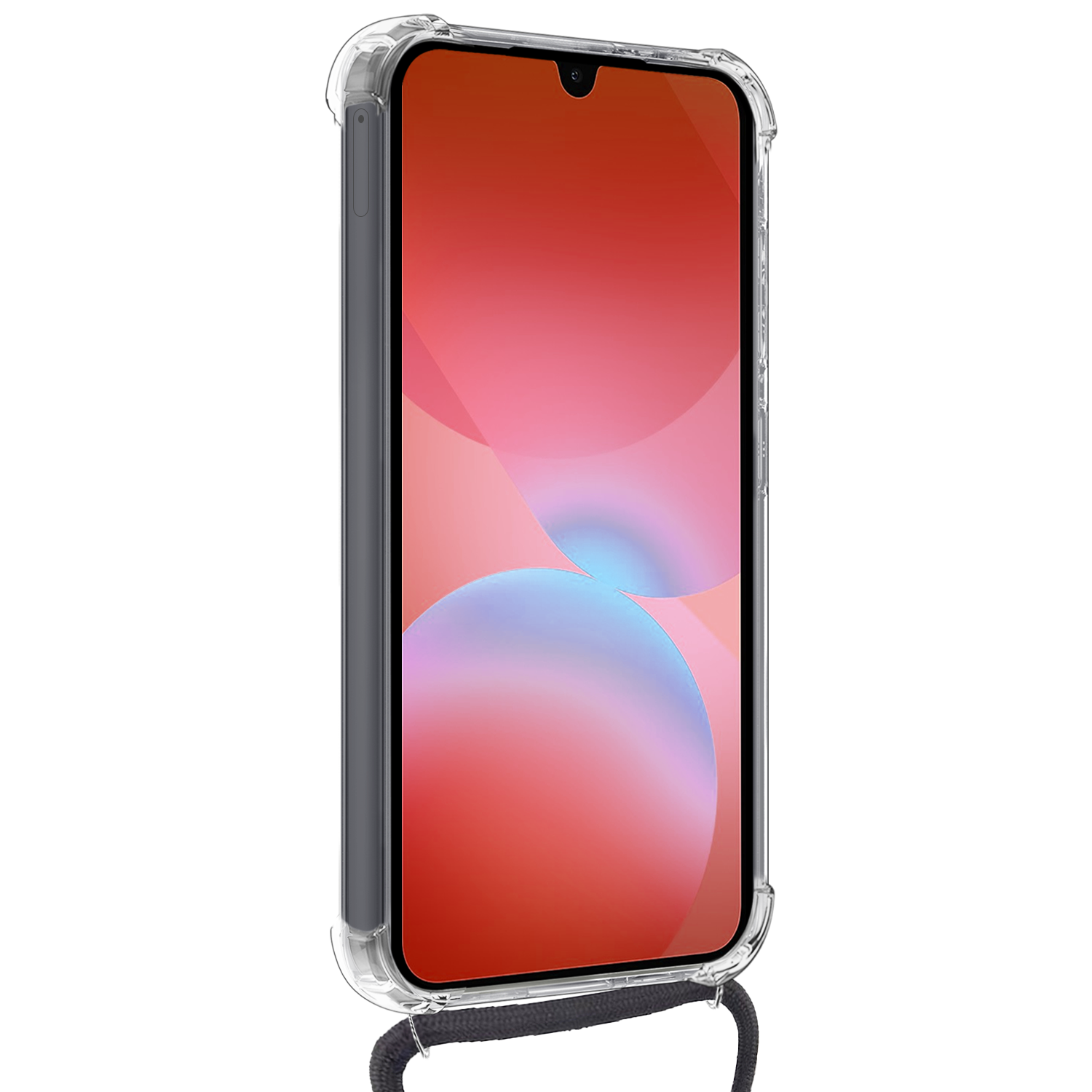 NoXx NoXx Samsung Galaxy A26 Hoesje Pashouder met Koord Met Screenprotector