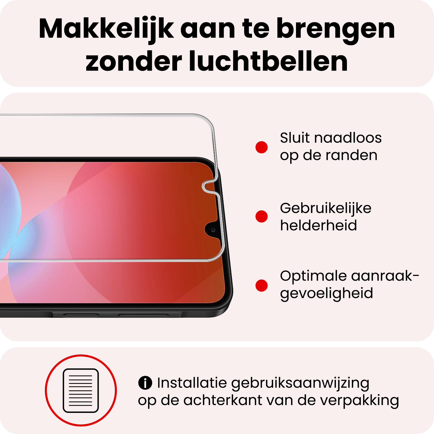 NoXx NoXx Samsung Galaxy A26 Hoesje Pashouder met Koord Met Screenprotector