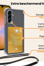 Nomfy Nomfy Samsung Galaxy A26 Hoesje Pashouder met Koord Met 2x Screenprotector
