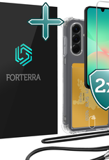 Forterra Forterra Samsung Galaxy A26 Hoesje Pashouder met Koord Met 2x Screenprotector