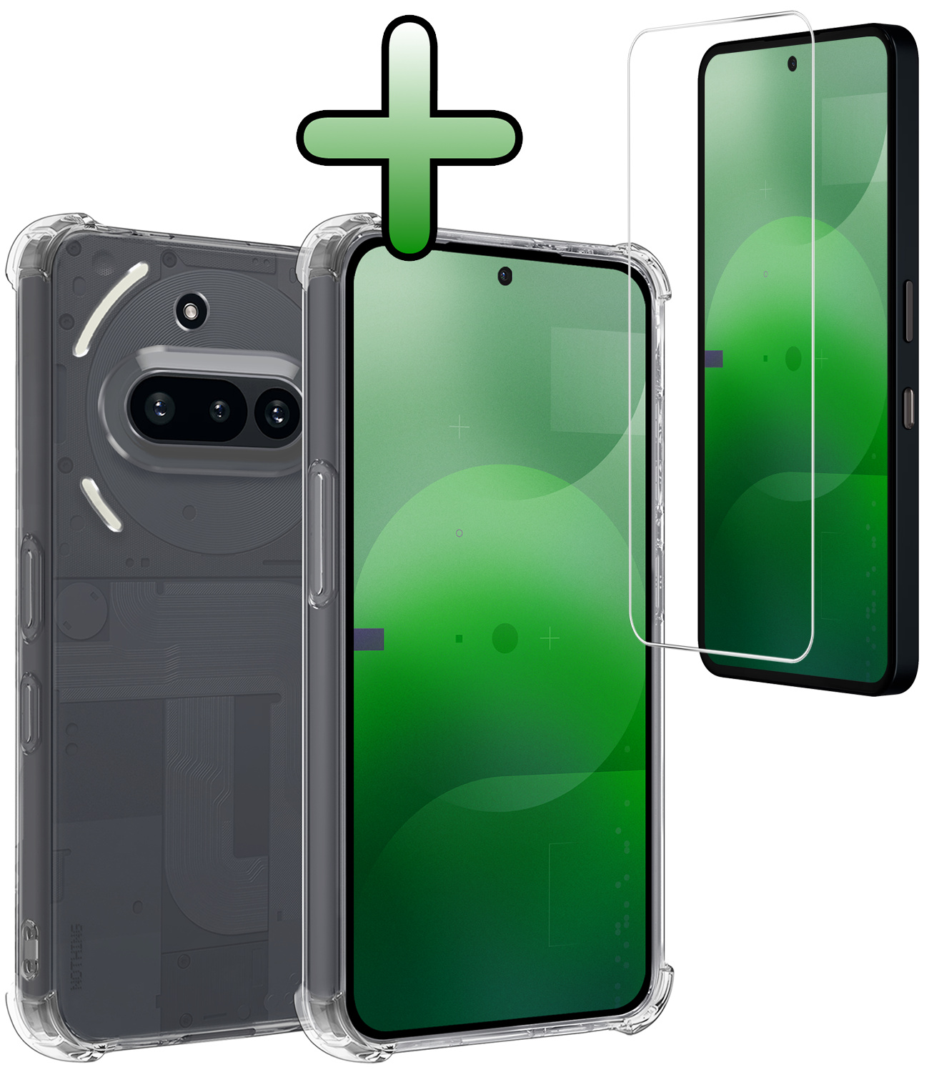 BASEY. BASEY. Nothing Phone (3a) Hoesje Shockproof Met Screenprotector