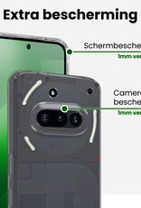 BASEY. BASEY. Nothing Phone (3a) Hoesje Siliconen Met Screenprotector - Transparant