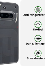 BASEY. BASEY. Nothing Phone (3a) Hoesje Siliconen Met 2x Screenprotector - Transparant