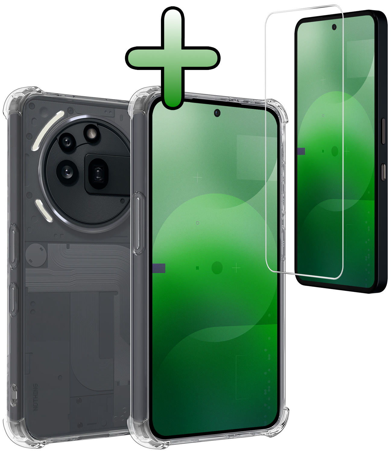 BASEY. BASEY. Nothing Phone (3a) Pro Hoesje Shockproof Met Screenprotector