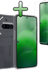 BASEY. BASEY. Nothing Phone (3a) Pro Hoesje Siliconen Met Screenprotector - Transparant