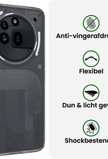 BASEY. BASEY. Nothing Phone (3a) Pro Hoesje Siliconen Met 2x Screenprotector - Transparant