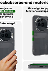 BASEY. BASEY. Nothing Phone (3a) Pro Hoesje Siliconen Met 2x Screenprotector - Transparant