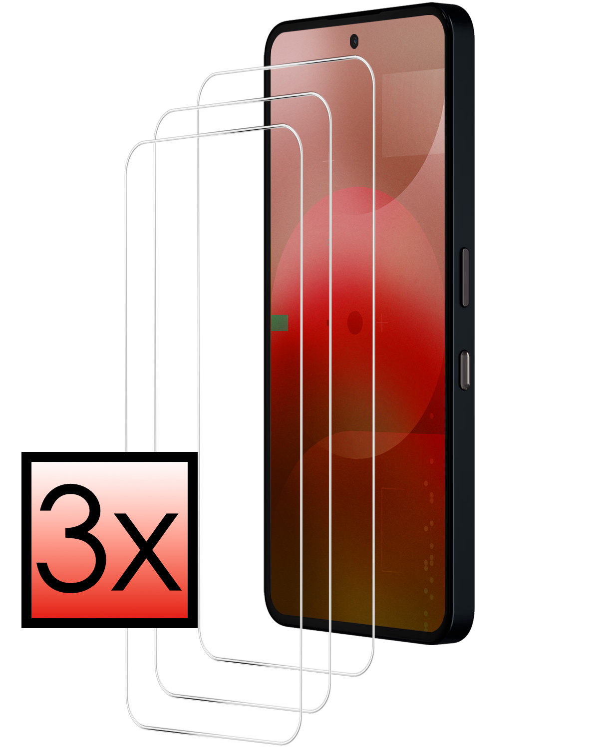 NoXx NoXx Nothing Phone (3a) Screenprotector - 3 PACK