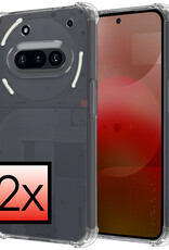 NoXx NoXx Nothing Phone (3a) Hoesje Shockproof - Transparant - 2 PACK