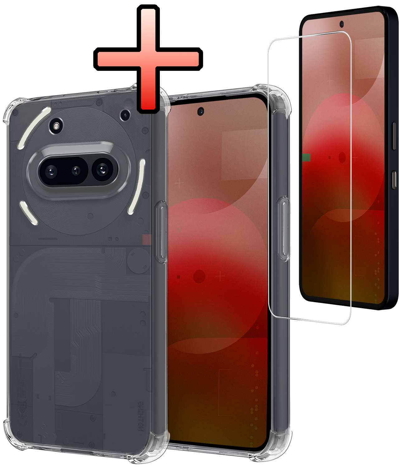 NoXx NoXx Nothing Phone (3a) Hoesje Shockproof Met Screenprotector