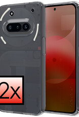 NoXx NoXx Nothing Phone (3a) Hoesje Siliconen - Transparant - 2 PACK