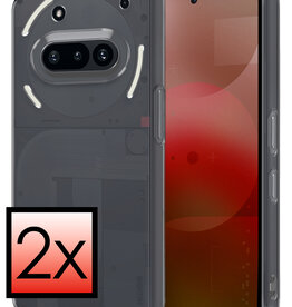 NoXx NoXx Nothing Phone (3a) Hoesje Siliconen - Transparant - 2 PACK