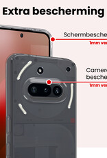 NoXx NoXx Nothing Phone (3a) Hoesje Siliconen Met 2x Screenprotector - Transparant