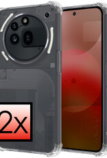 NoXx NoXx Nothing Phone (3a) Pro Hoesje Shockproof - Transparant - 2 PACK