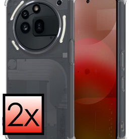 NoXx NoXx Nothing Phone (3a) Pro Hoesje Shockproof - Transparant - 2 PACK