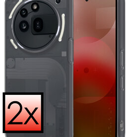 NoXx NoXx Nothing Phone (3a) Pro Hoesje Siliconen - Transparant - 2 PACK