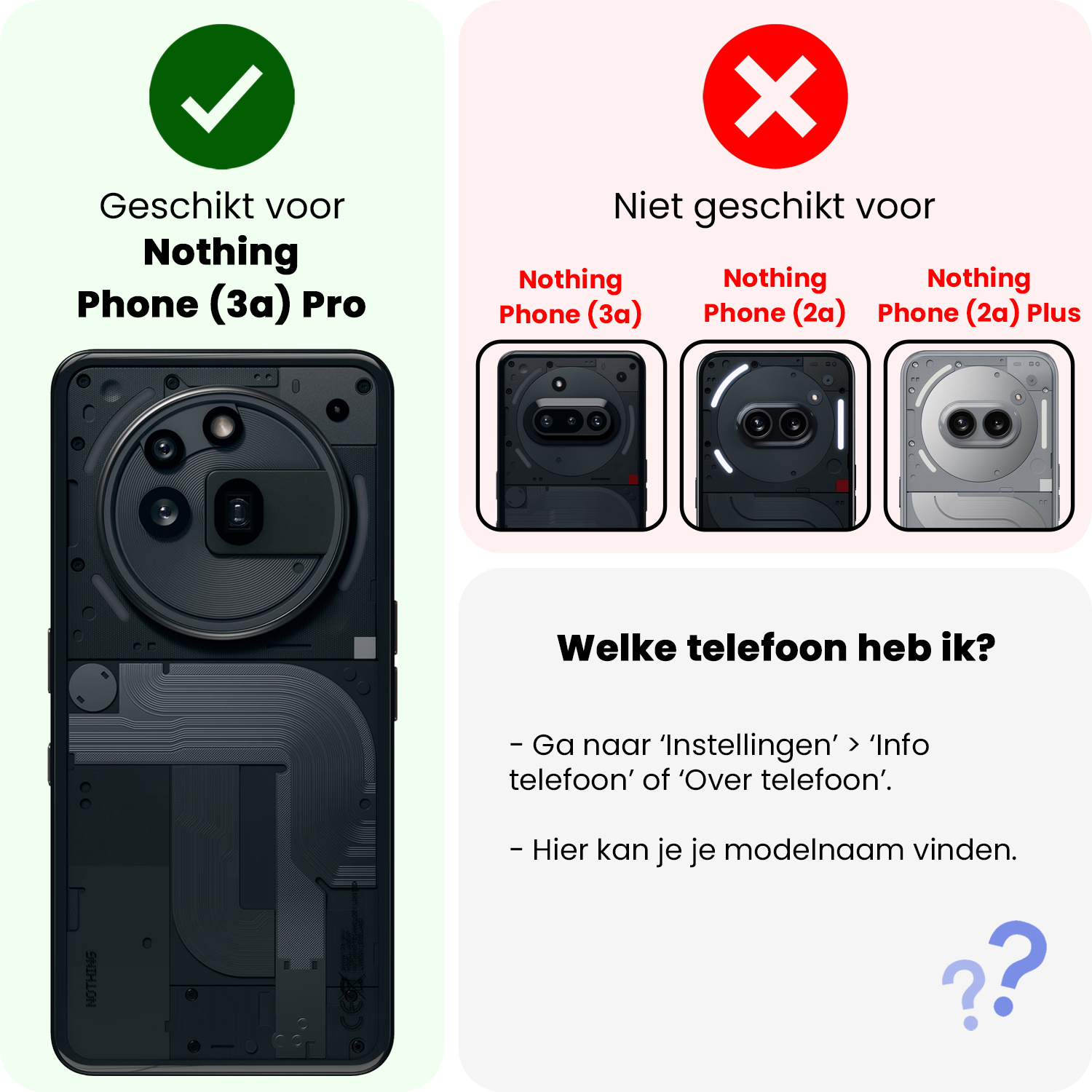 NoXx NoXx Nothing Phone (3a) Pro Hoesje Siliconen - Transparant - 2 PACK