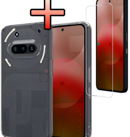 NoXx NoXx Nothing Phone (3a) Pro Hoesje Siliconen Met Screenprotector - Transparant