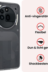 NoXx NoXx Nothing Phone (3a) Pro Hoesje Siliconen Met Screenprotector - Transparant