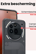 NoXx NoXx Nothing Phone (3a) Pro Hoesje Siliconen Met Screenprotector - Transparant