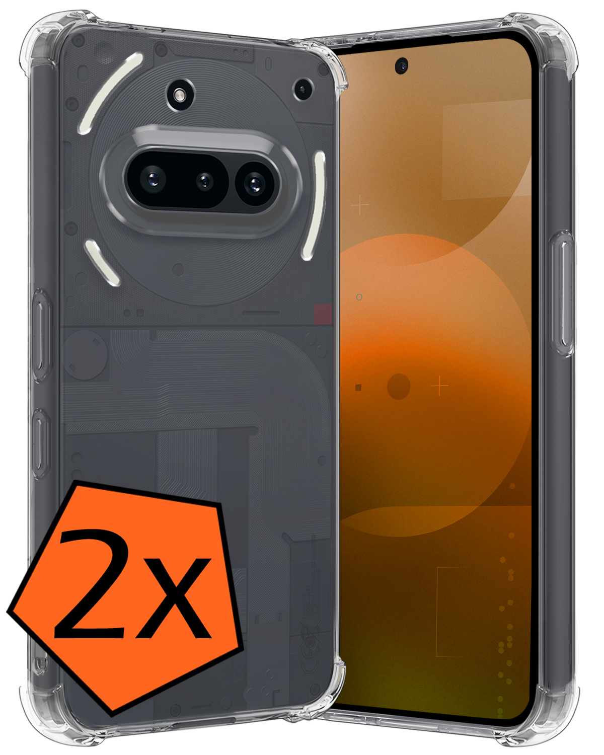 Nomfy Nomfy Nothing Phone (3a) Hoesje Shockproof - Transparant - 2 PACK